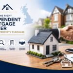 Independent mortgage broker UK discussing mortgage options with homebuyer