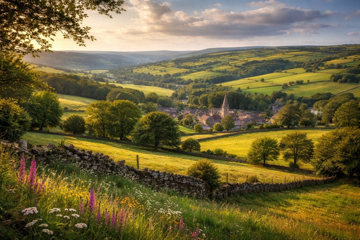 County Durham countryside landscape in England
