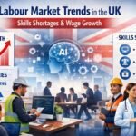 UK labour market trends showing skills shortages wage growth and employment challenges