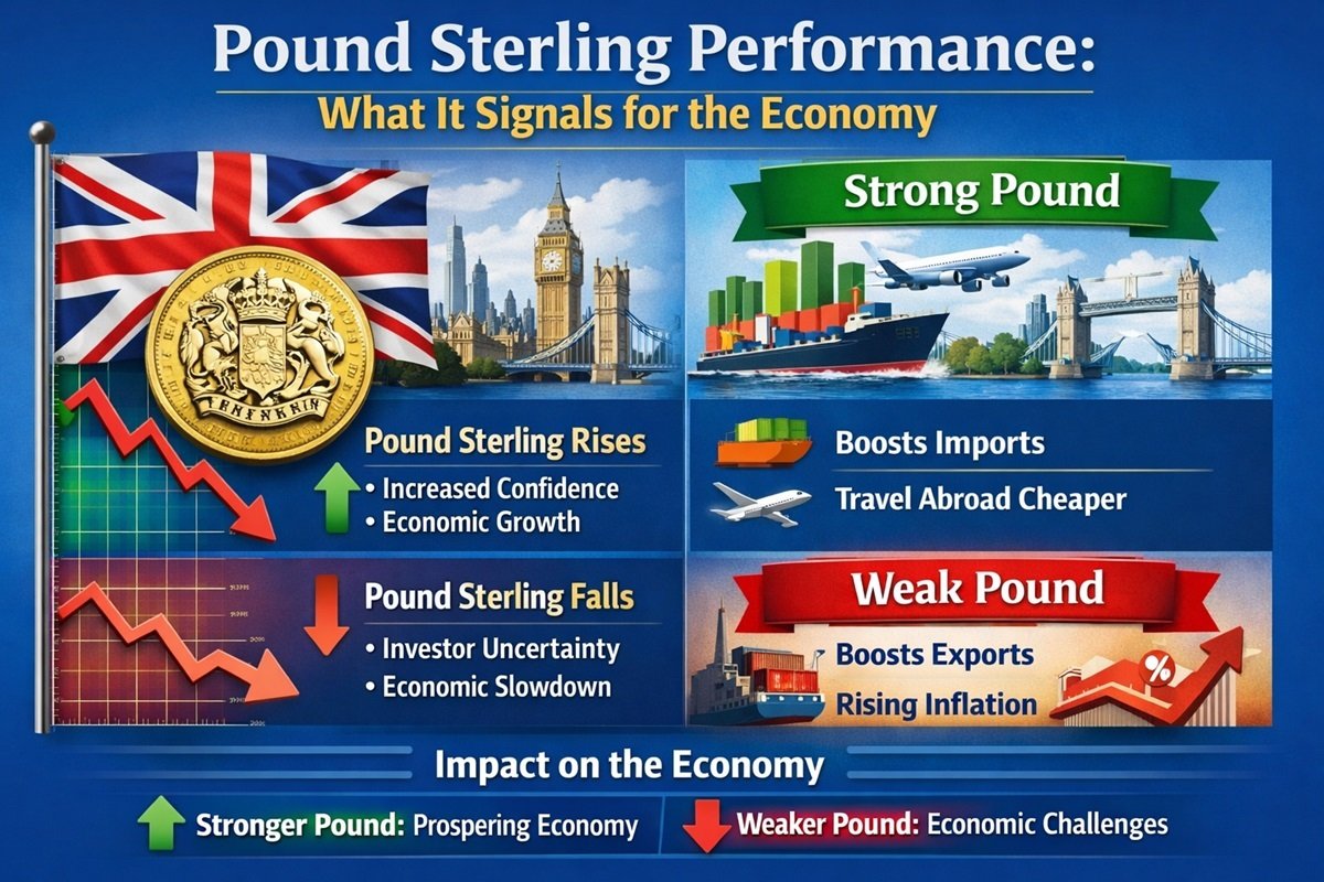 pound sterling performance indicating UK economic trends currency strength and market signals