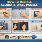 How to install acoustic wall panels on interior wall for noise reduction UK home