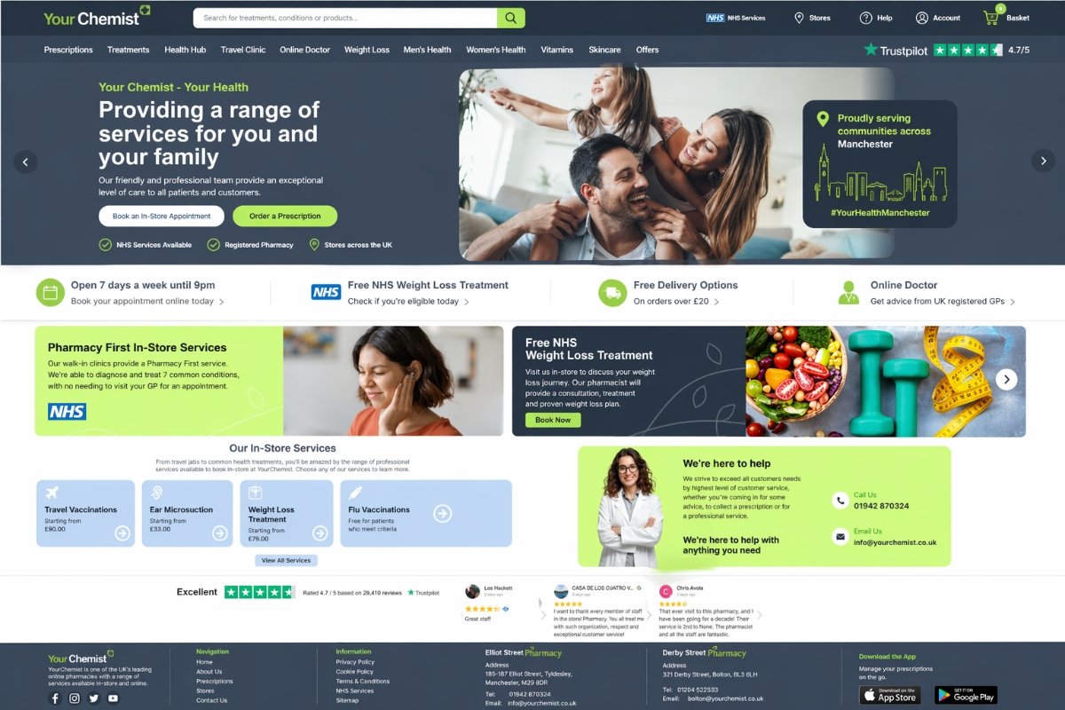 YourChemist online pharmacy platform UK